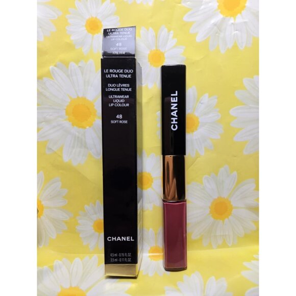 Chanel Le Rouge Duo Ultra Tenue Ultrawear Liquid Lip #48 Soft Rose - Picture 1 of 6